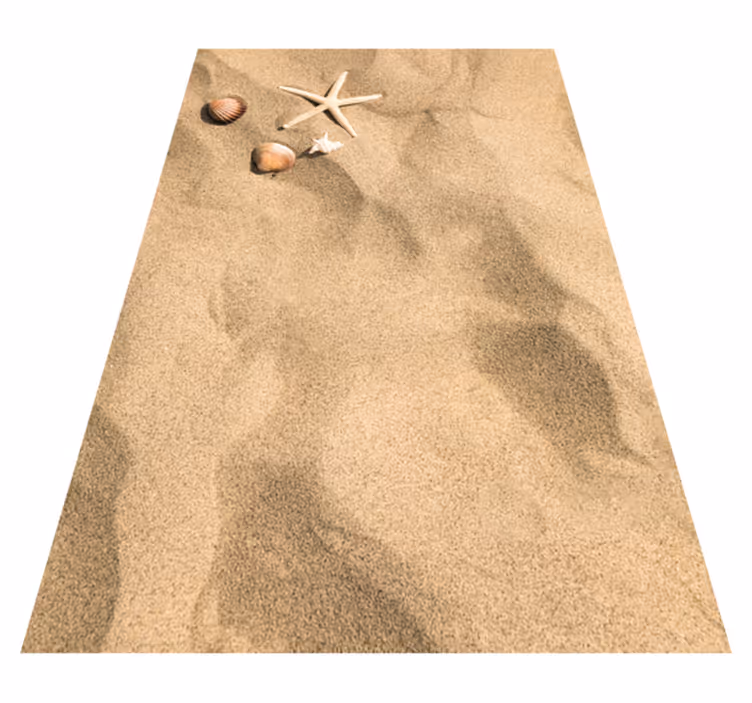 Alfombra exterior PVC elegancia frente a la playa - TenVinilo