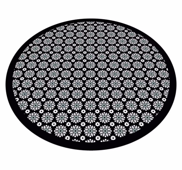 Alfombra naturaleza soles en blanco y negro - TenVinilo