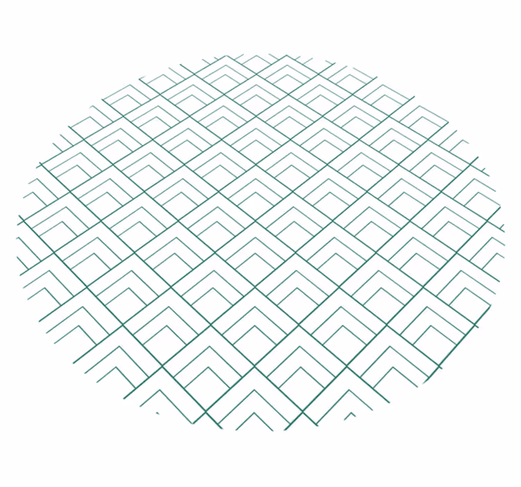 Alfombra vinílica geométrica líneas geométricas superpuestas - TenVinilo