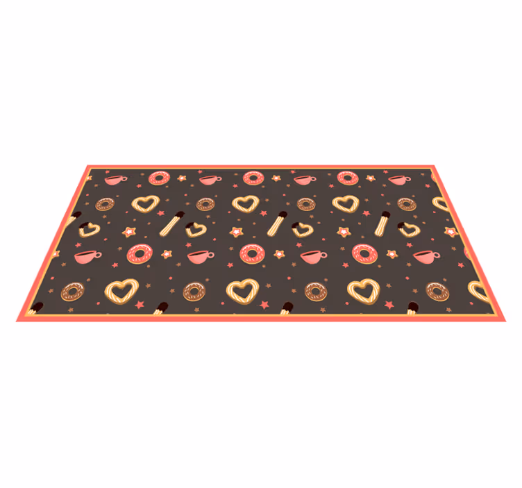 Alfombra vinilo cocina patrón de dulces - TenVinilo