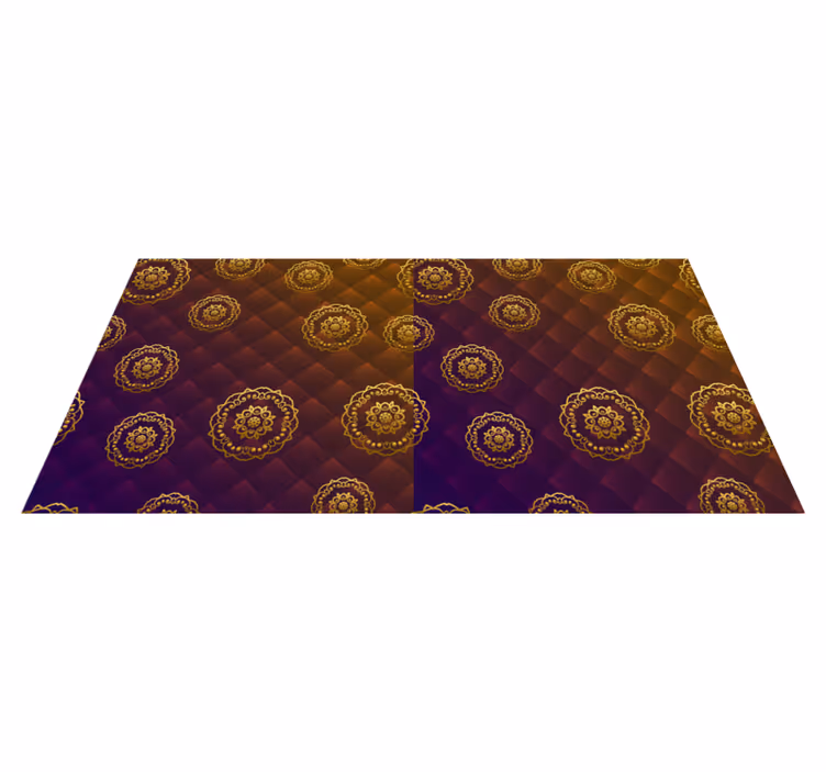 Alfombra vinílica mandala superposición de motivo mandala - TenVinilo