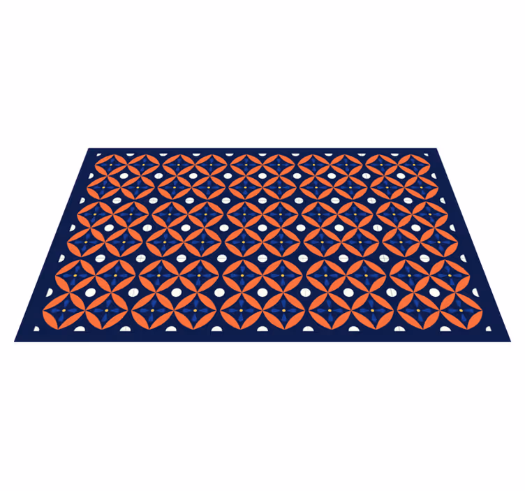 Alfombra vinílica geométrica con diseño geométrico - TenVinilo