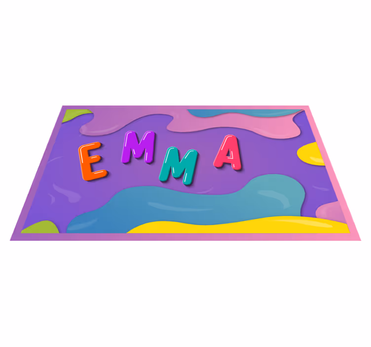 Alfombra vinílica personalizable nombre personalizado - TenVinilo