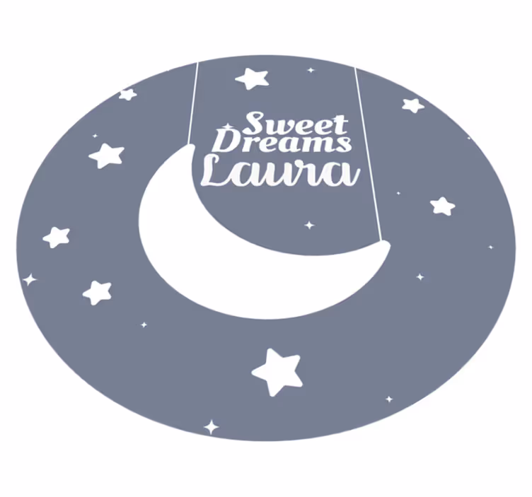 Alfombra vinílica con nombre dulces sueños - TenVinilo