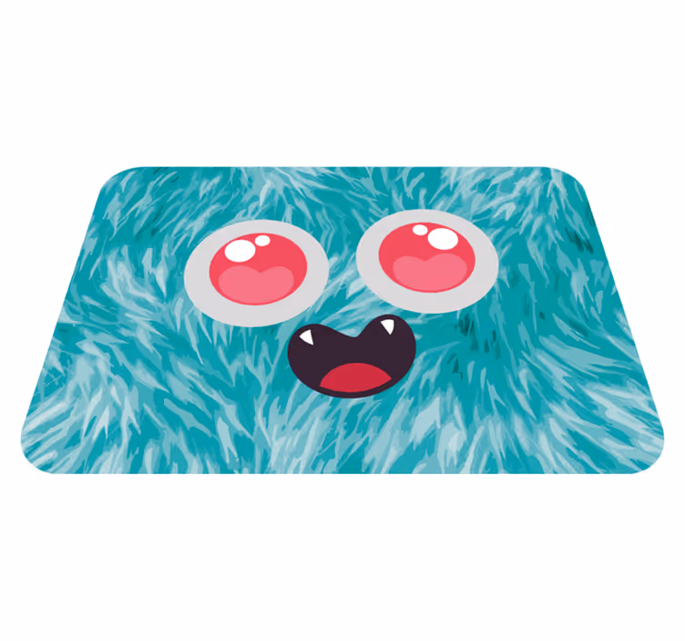 Alfombra vinílica infantil monstruo adorable - TenVinilo
