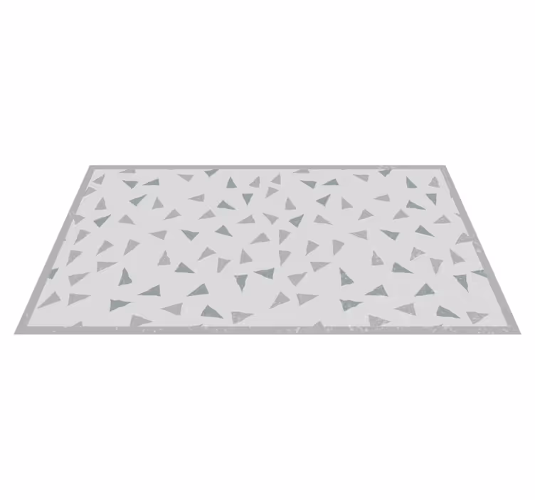 Alfombra vinílica geométrica componentes triangulares - TenVinilo