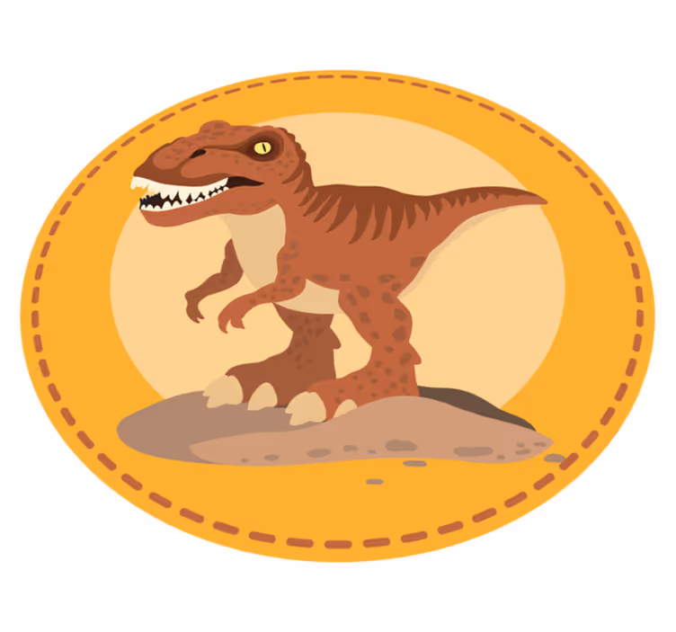 Alfombra vinílica infantil T-Rex rugiendo - TenVinilo
