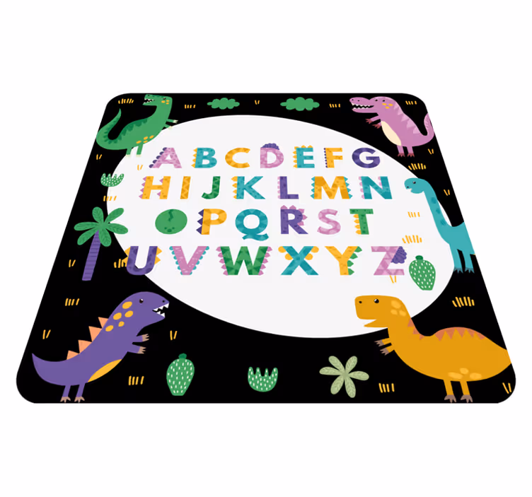 Alfombra vinílica abecedario colorido juego educativo - TenVinilo