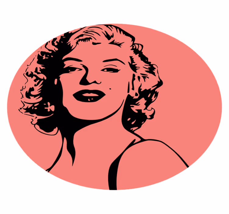Alfombra vinílica vintage Retrato de marilyn monroe - TenVinilo