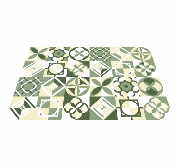Alfombra vinílica hidráulica inspiración en azulejos - TenVinilo