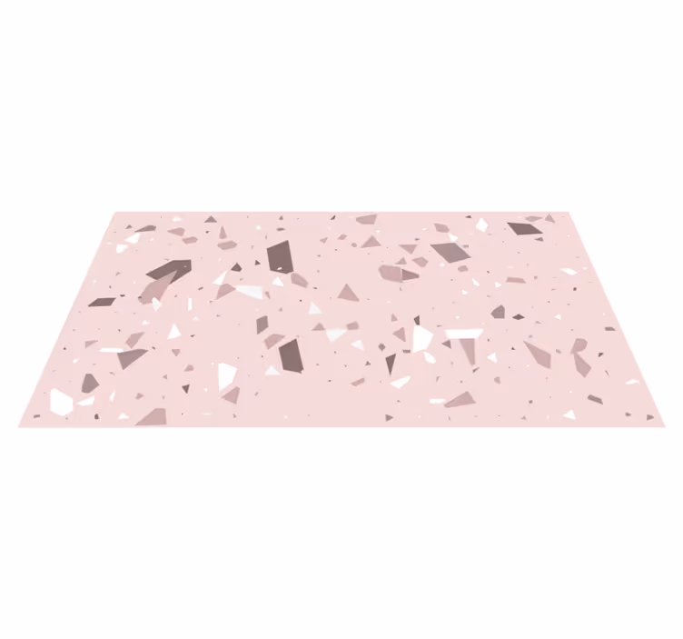 Alfombra vinílica geométrica terrazo geométrico - TenVinilo