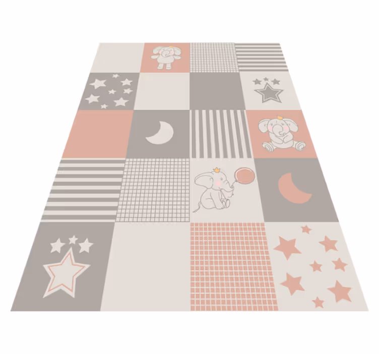 Alfombra vinílica infantil azulejos nórdicos - TenVinilo