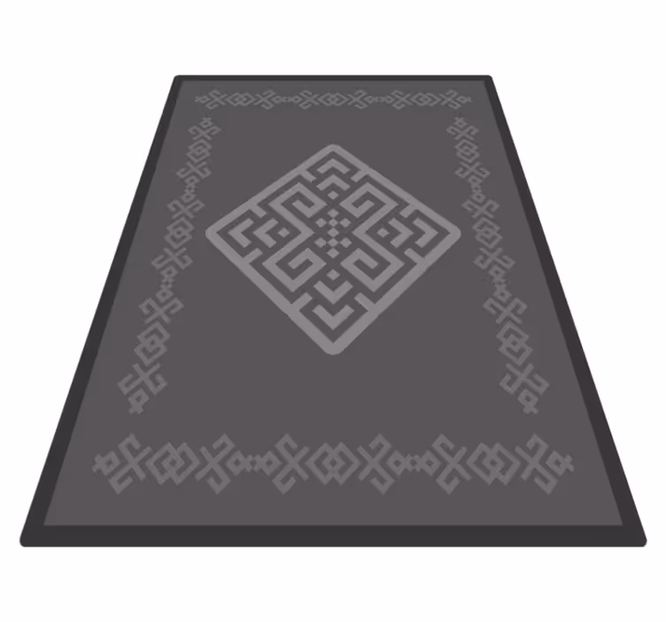 Alfombra de vinilo étnica étnico rectangular gris - TenVinilo