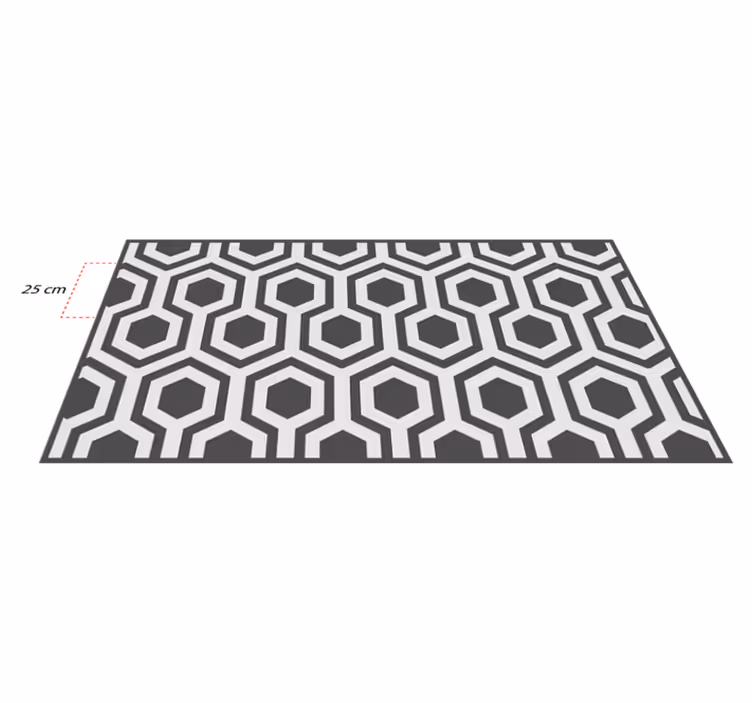 Alfombra hidráulica vinílica azulejos grises - TenVinilo