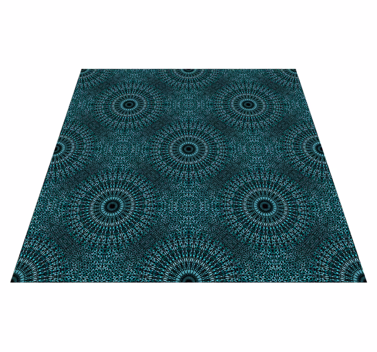 Alfombra vinílica mandala Verde azulado - TenVinilo