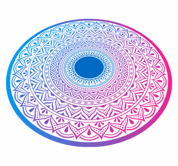 Alfombra vinílica mandala matriz circular mandala - TenVinilo