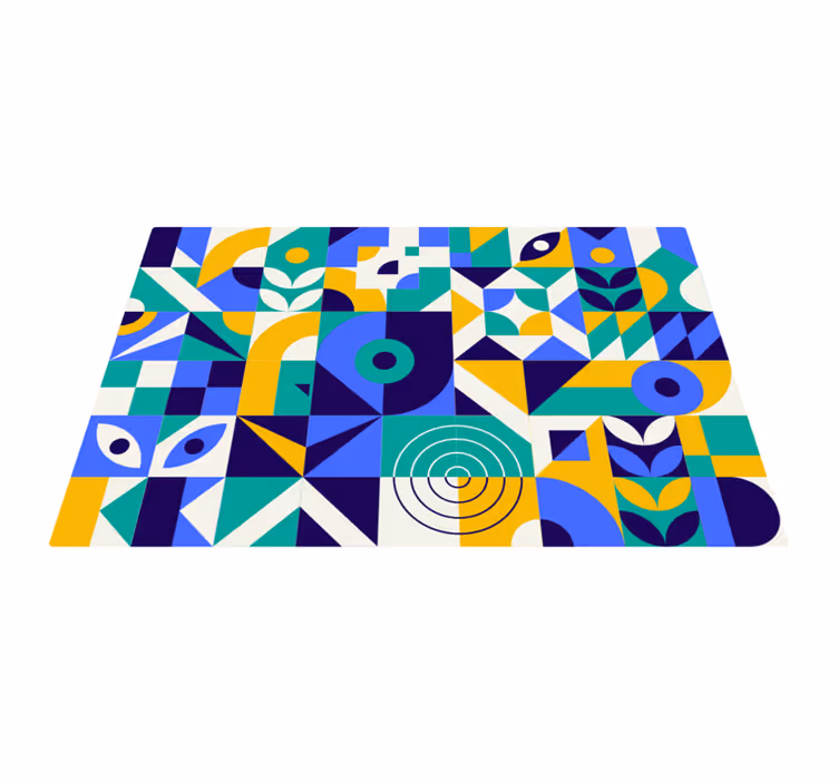 Alfombra vinílica patrón colores moderno - TenVinilo