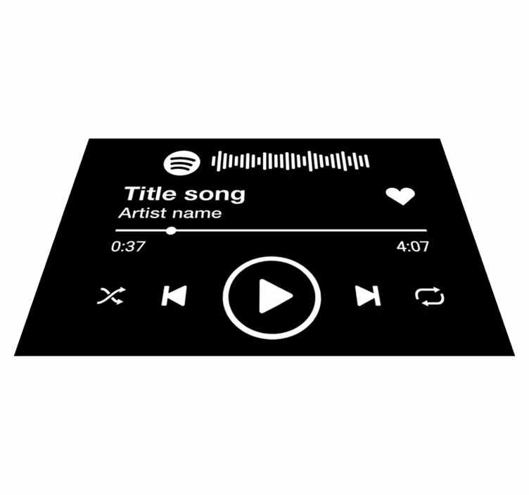 Alfombra vinílica con nombre Spotify texto - TenVinilo