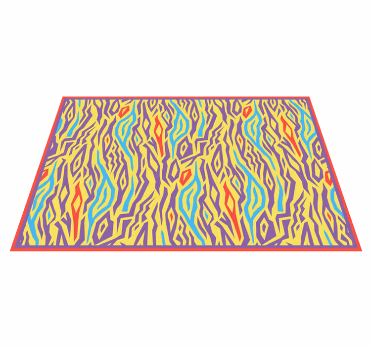 Alfombra vinílica geométrica rayas de cebra abstractas - TenVinilo