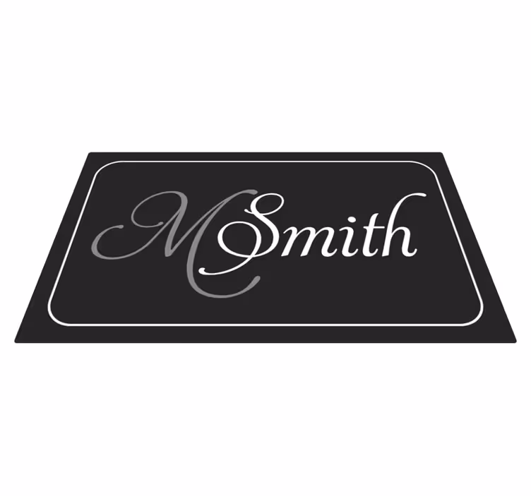 Alfombra vinílica personalizable monograma ajustable - TenVinilo