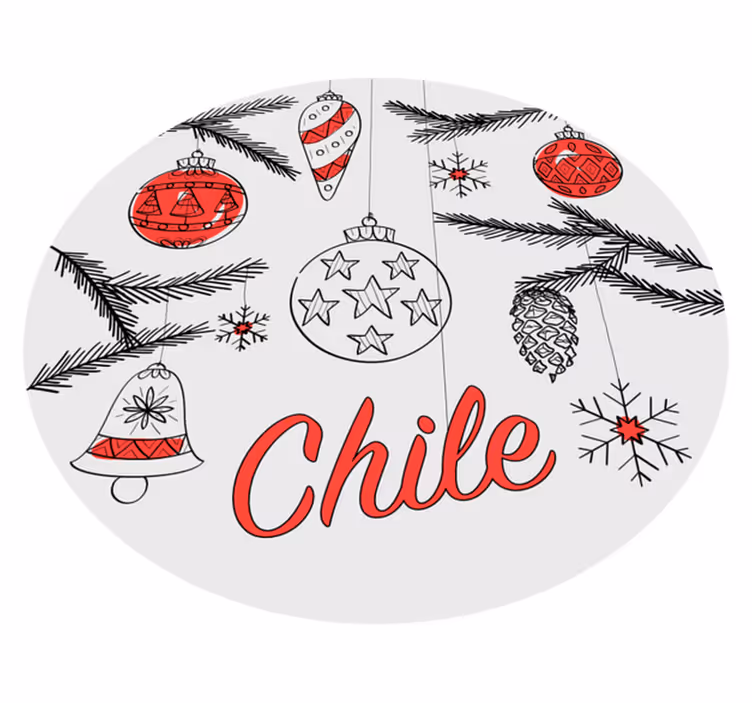 Alfombra vinílica navidad decoración navideña de chile - TenVinilo