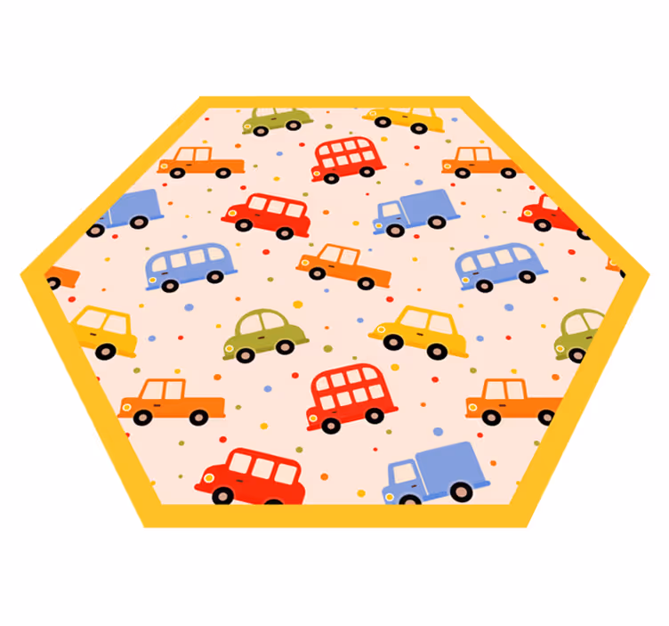 Alfombra de vinilo infantil Kleurrijke vrachtwagen - TenVinilo