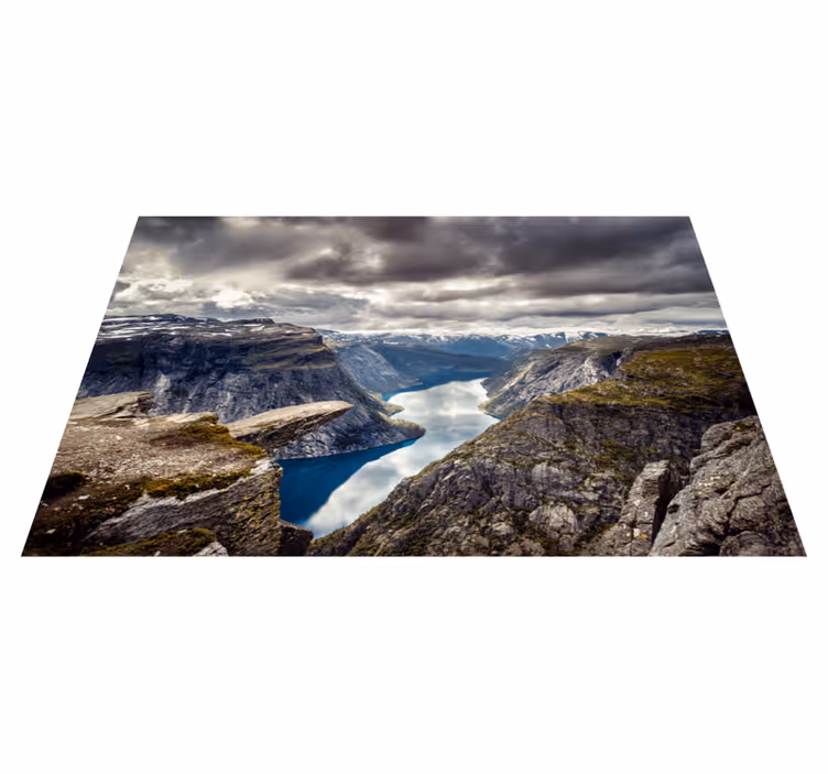 Alfombra vinílica naturaleza paisaje aéreo - TenVinilo