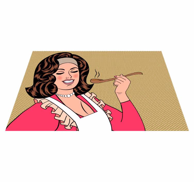 Alfombra de vinilo para cocina personaje de dibujos animados - TenVinilo
