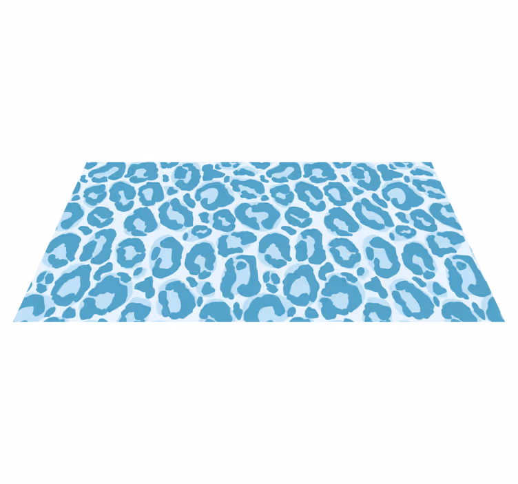 Alfombra vinílica animal print manchas de jirafa azul - TenVinilo