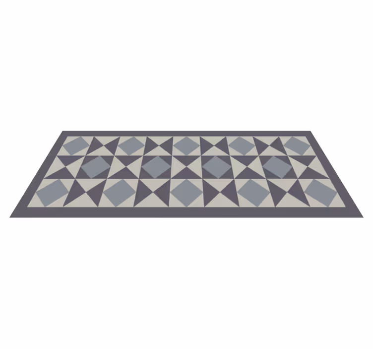 Alfombra vinílica geométrica con formas geométricas - TenVinilo