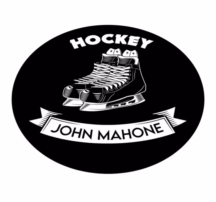Alfombra vinílica personalizable decoración de hockey - TenVinilo