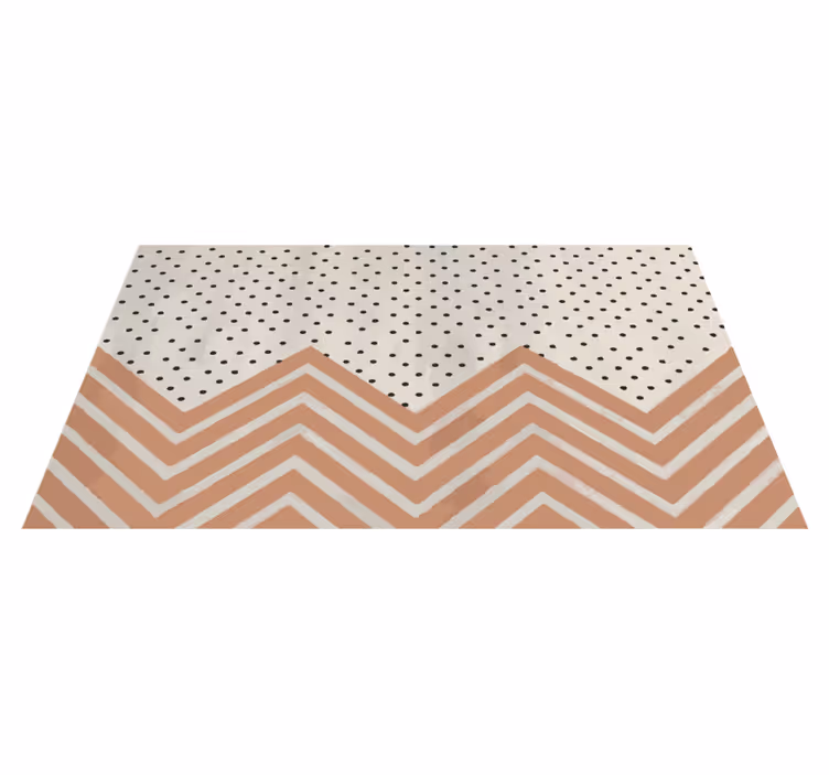 Alfombra vinílica geométrica de rayas zig zag - TenVinilo