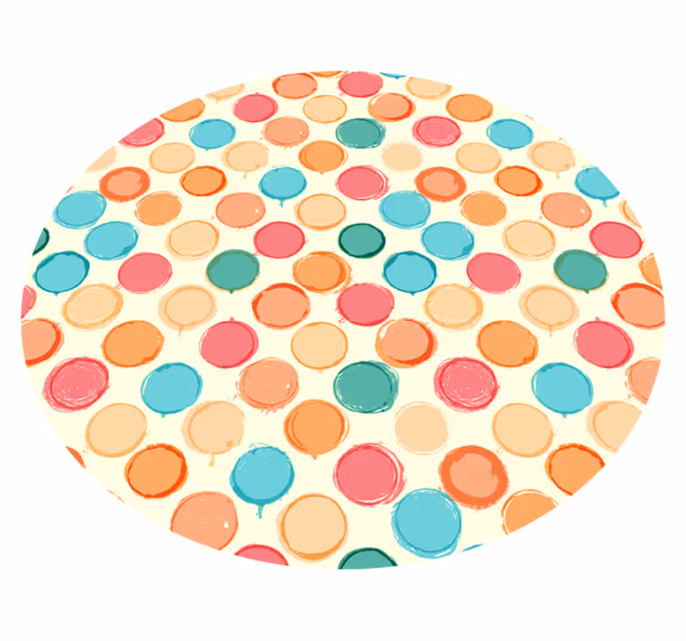 Alfombra vinílica geométrica matriz circular - TenVinilo
