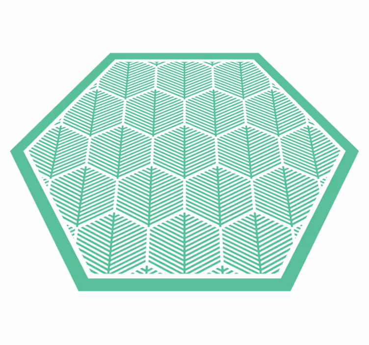 Alfombra vinílica flores geometría botánica - TenVinilo