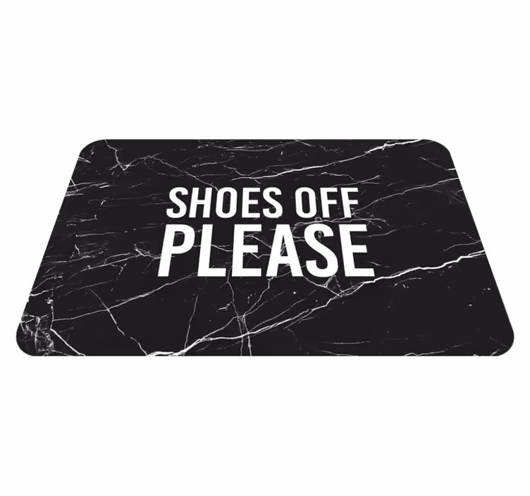 Alfombra vinílica imitación mármol entrada sin zapatos - TenVinilo