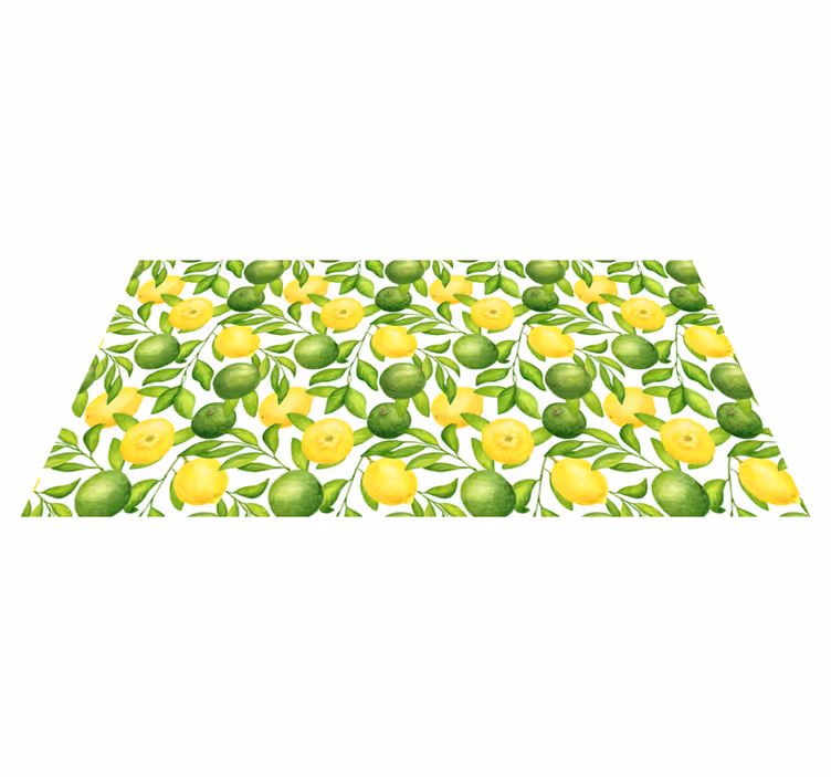 Alfombra vinílica cocina limas y limones - TenVinilo