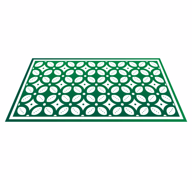 Alfombra de vinilo para cocina motivo geométrico de hojas - TenVinilo