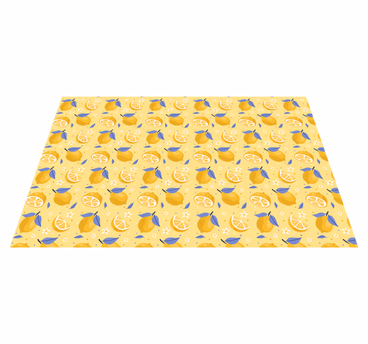 Alfombra vinílica cocina delicias con estampado de limón - TenVinilo