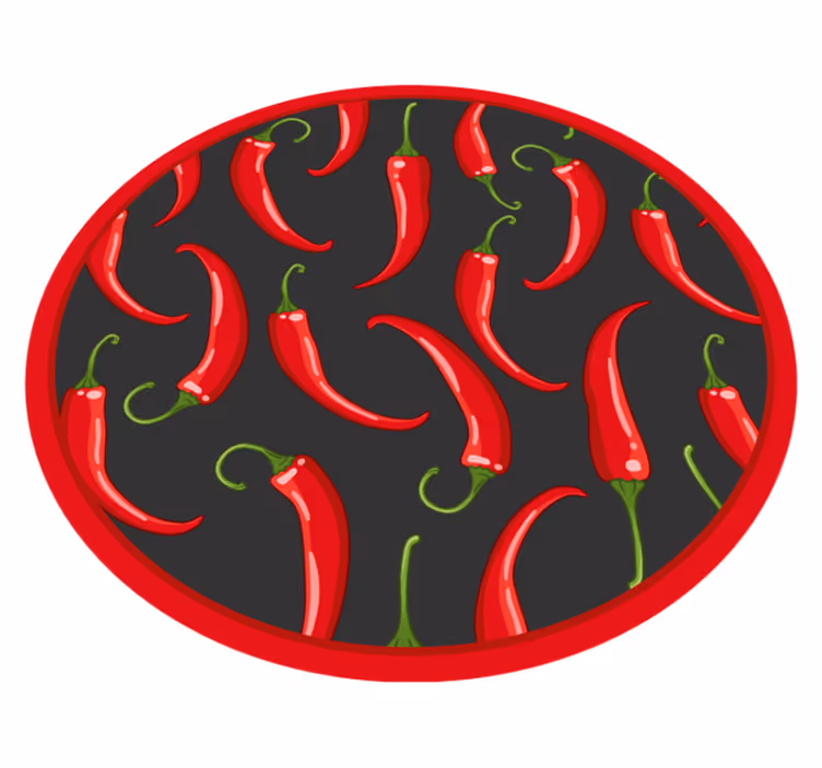 Alfombra vinilo cocina Ají picante rojo - TenVinilo
