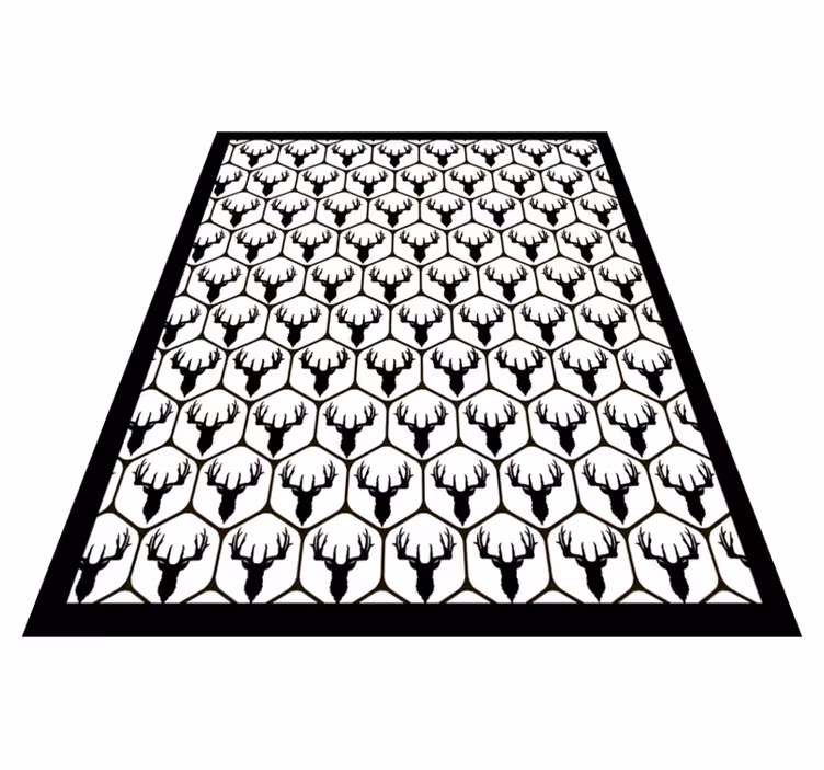 Alfombra de vinilo para cocina patrón de cornamenta - TenVinilo