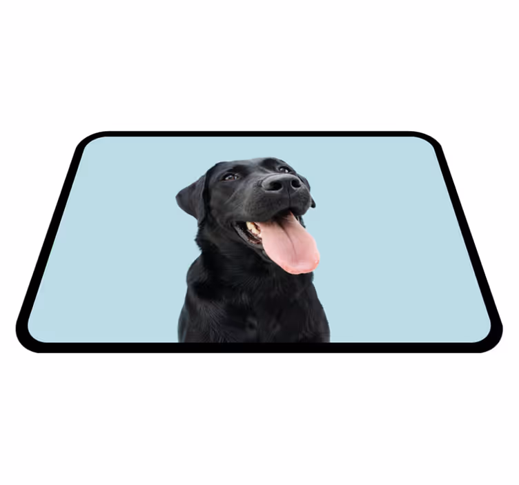 Alfombra vinílica animales perro labrador negro - TenVinilo