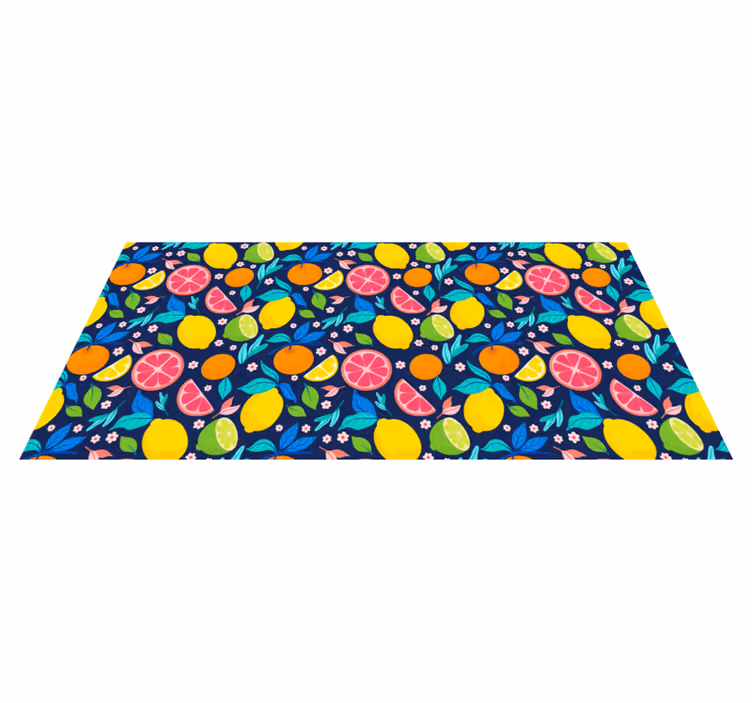 Alfombra vinílica cocina cítricos multicolor - TenVinilo