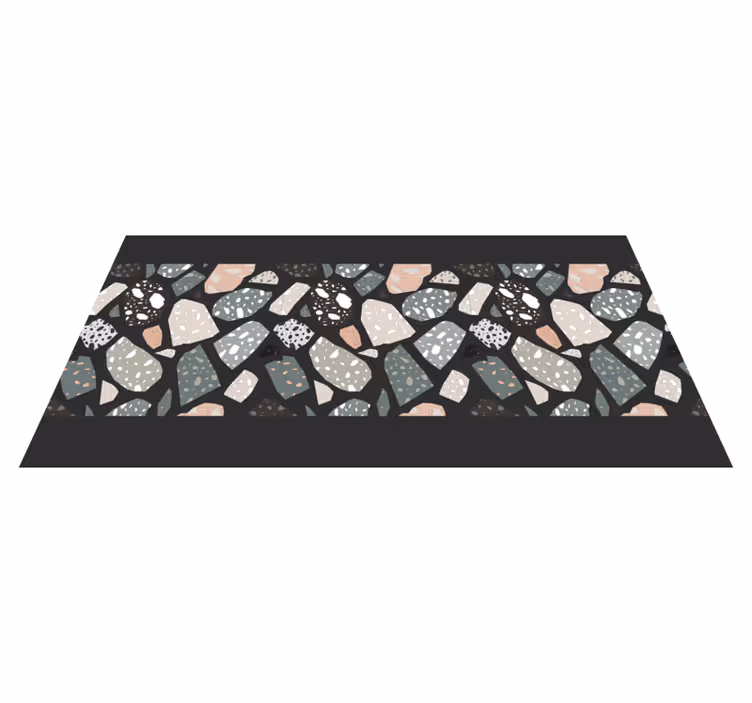 Alfombra vinilo cocina Colección de piedras de colores - TenVinilo