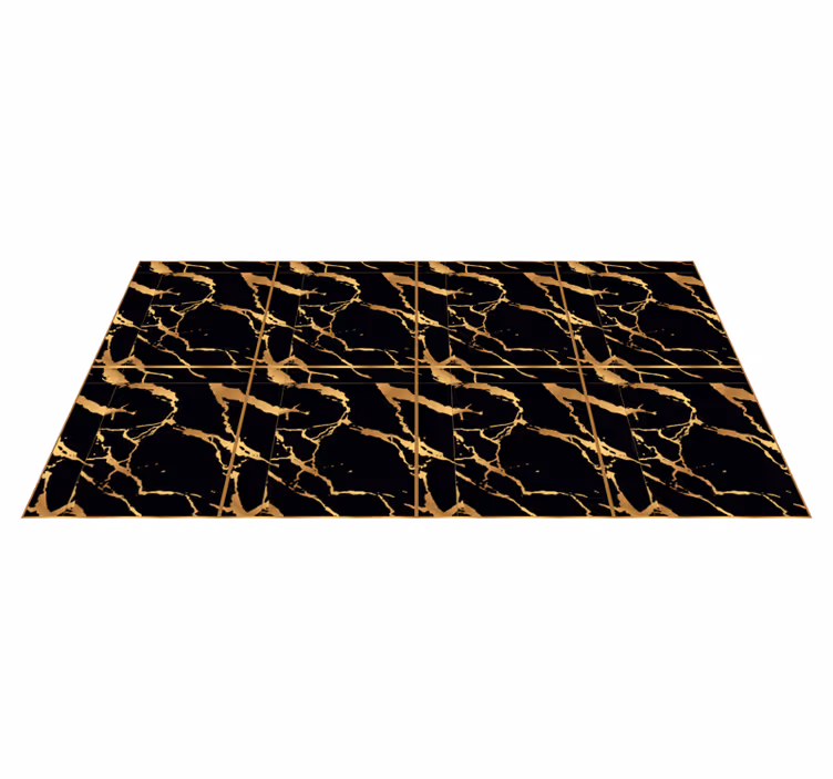 Alfombras de vinilo de azulejos Mármol negro - TenVinilo