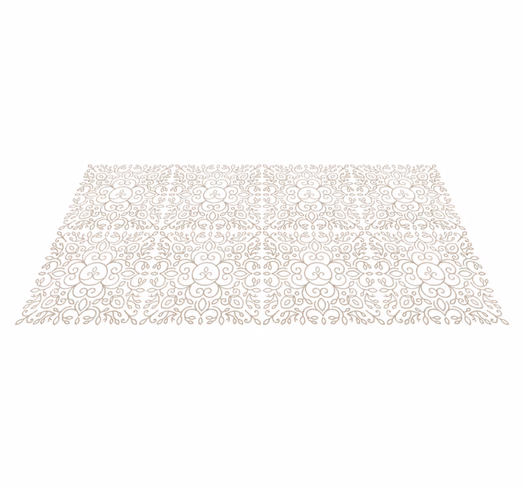 Alfombras de vinilo de azulejos Ornamental blanco - TenVinilo