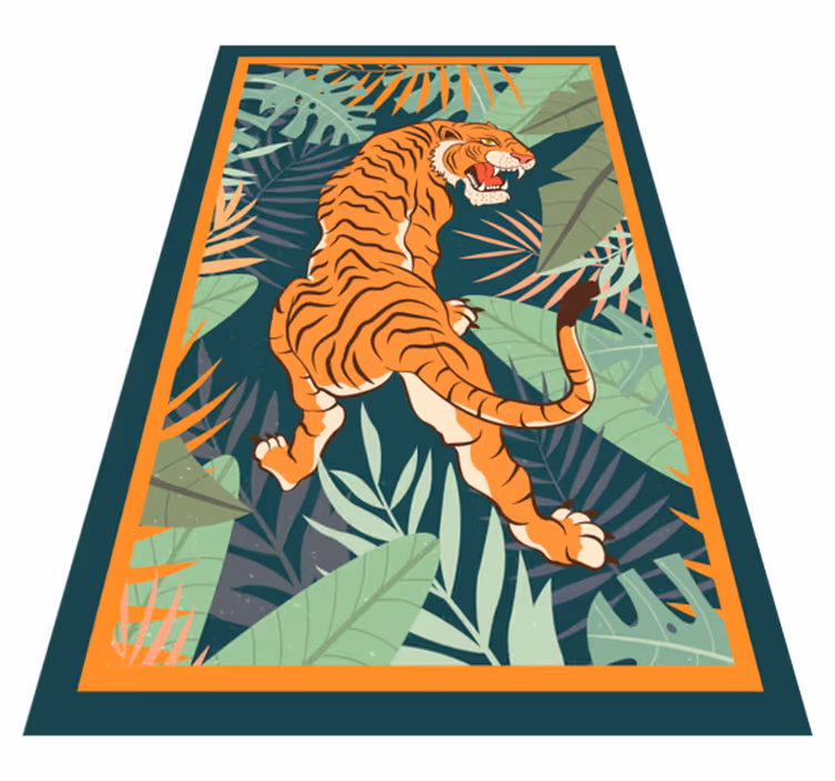 Aflombra vinílica animales Tigre rugiendo - TenVinilo