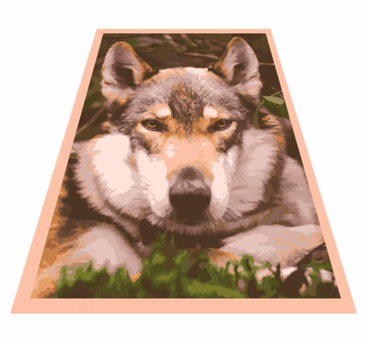 Aflombra vinílica animales Cara de lobo - TenVinilo