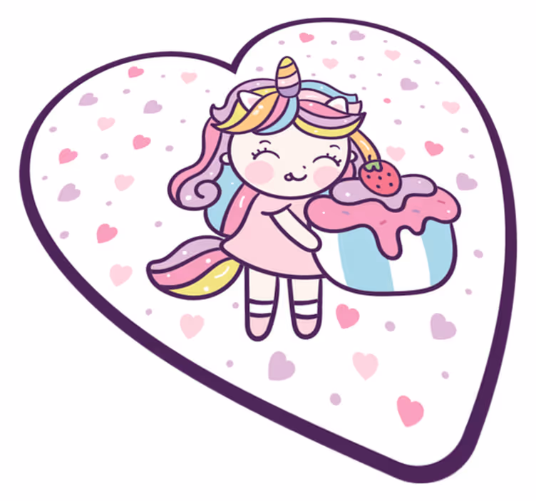 Alfombra vinílica infantil lindo regalo de unicornio - TenVinilo