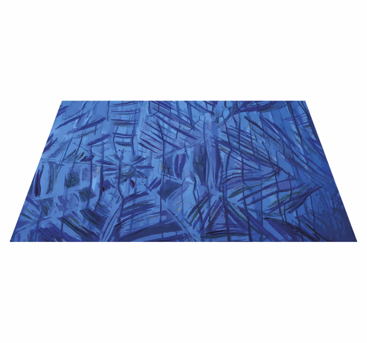Alfombra vinilo azul moderna - TenVinilo