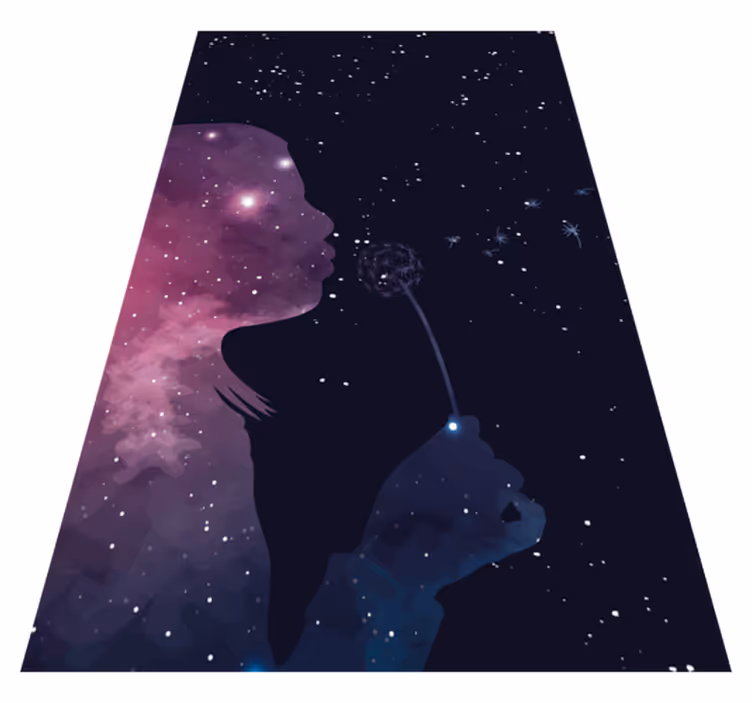 Alfombras vinílicas juvenils Chica del universo - TenVinilo